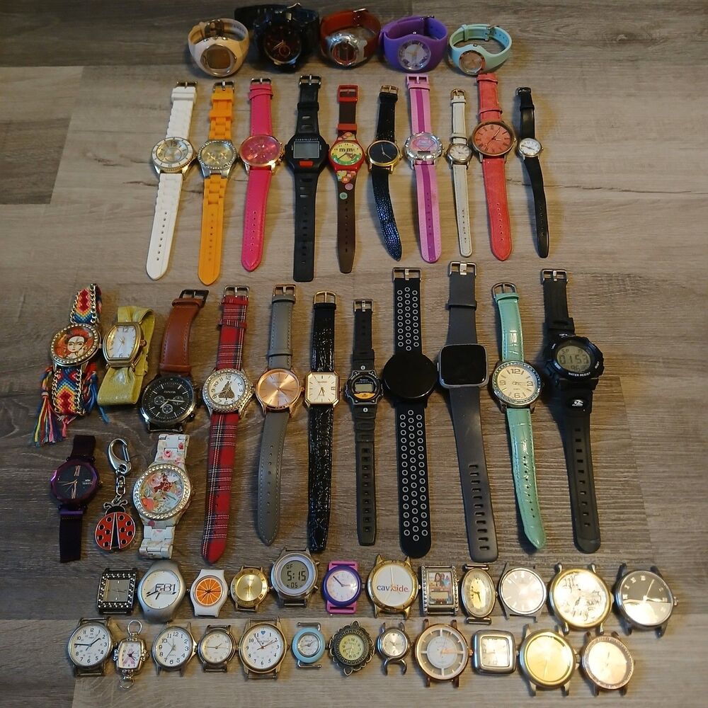 Watch Lot of 50+ Mixed Brands Vintage & Modern Parts/Repair/Craft Untested - A9